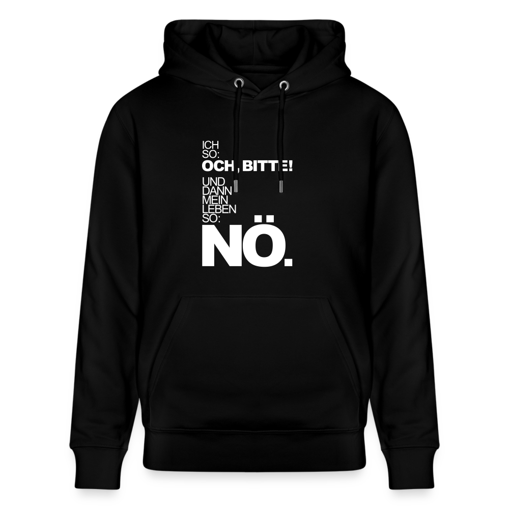 Hoodie mit Spruch Nö (unisex) - Schwarz