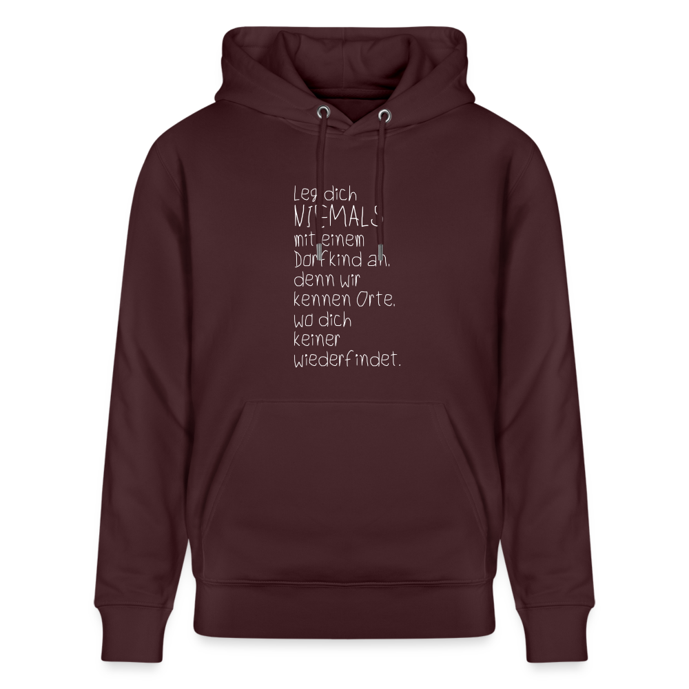 Hoodie mit Spruch Dorfkind (unisex) - Maroon