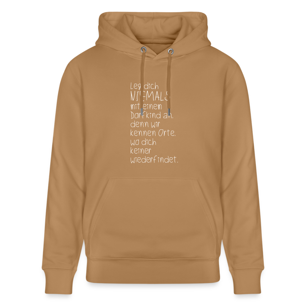 Hoodie mit Spruch Dorfkind (unisex) - Latte