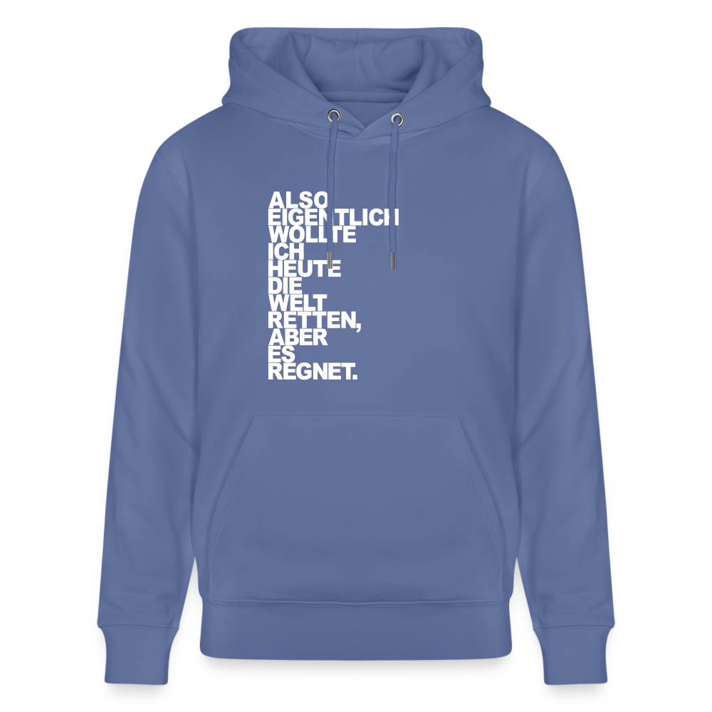 Hoodie mit Spruch Regen (unisex) - Blau