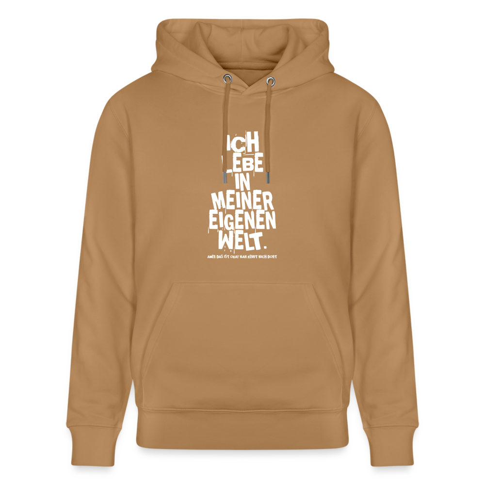Hoodie mit Spruch Meine Welt (unisex) - Latte