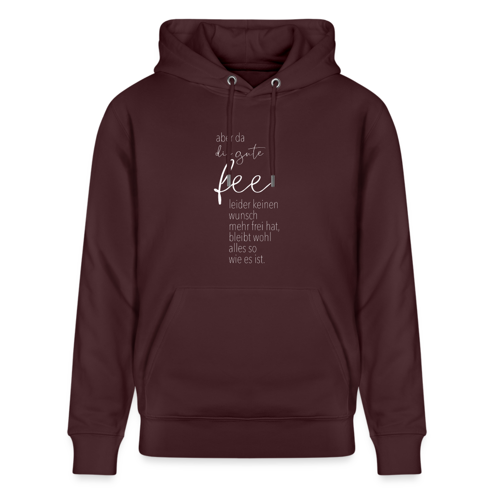 Hoodie mit Spruch Fee (unisex) - Maroon
