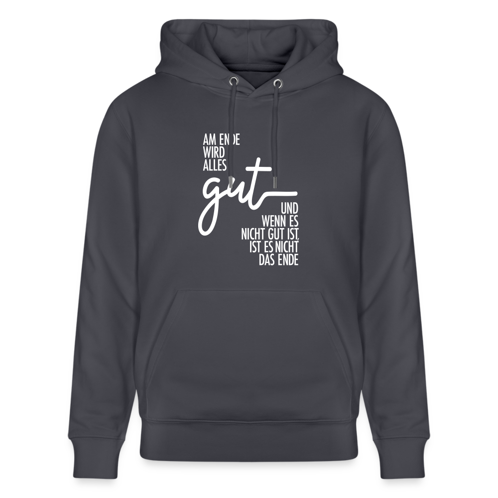 Hoodie mit Spruch ALLES GUT  (unisex) - Indigoblau