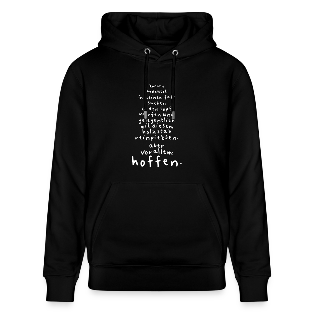 Hoodie mit Spruch Kochen (unisex) - Schwarz