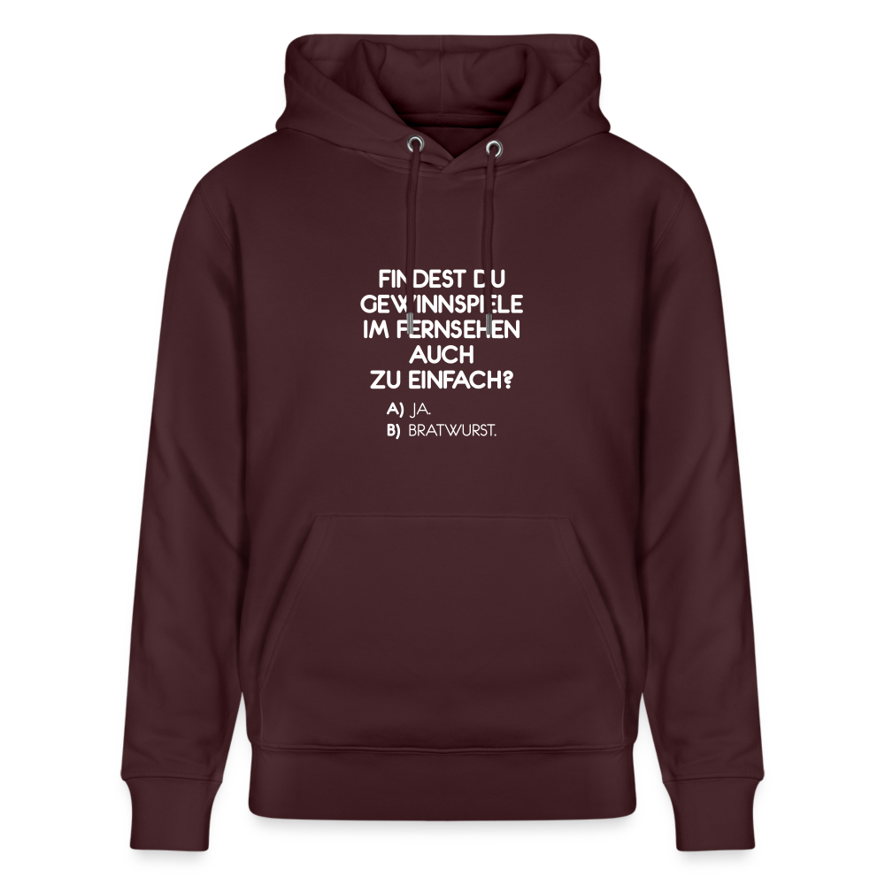 Hoodie mit Spruch Bratwurst (unisex) - Maroon