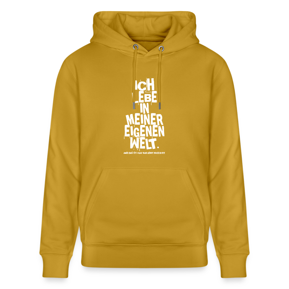 Hoodie mit Spruch Meine Welt (unisex) - Ocker
