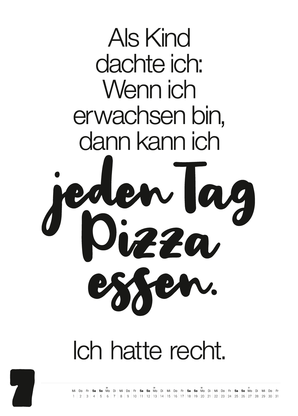 Großer Typokalender 2026 (50x70 cm)