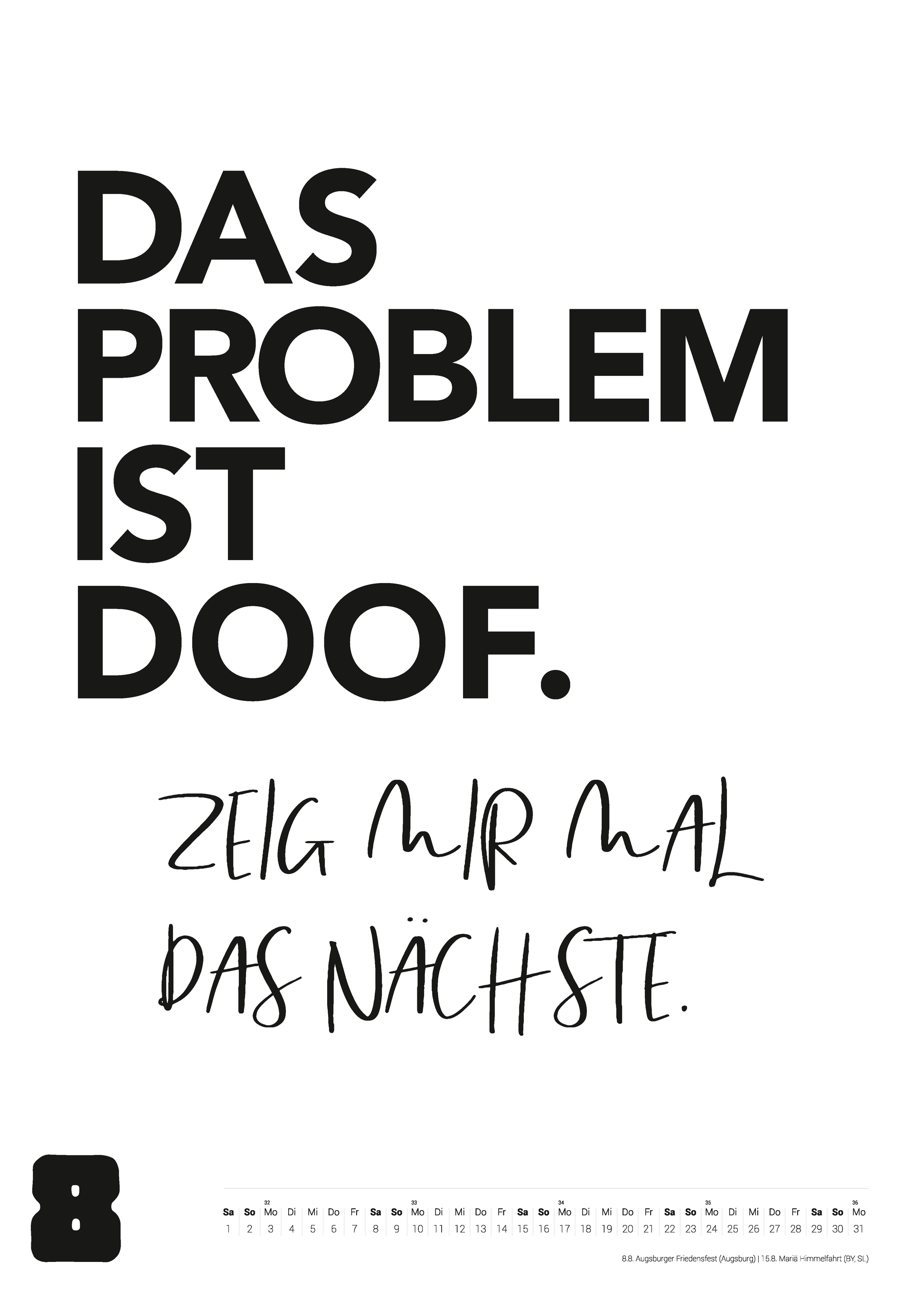 Großer Typokalender 2026 (50x70 cm)