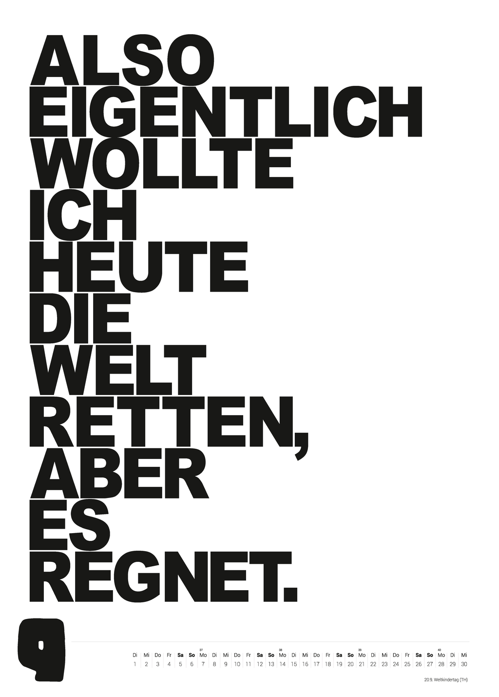Großer Typokalender 2026 (50x70 cm)
