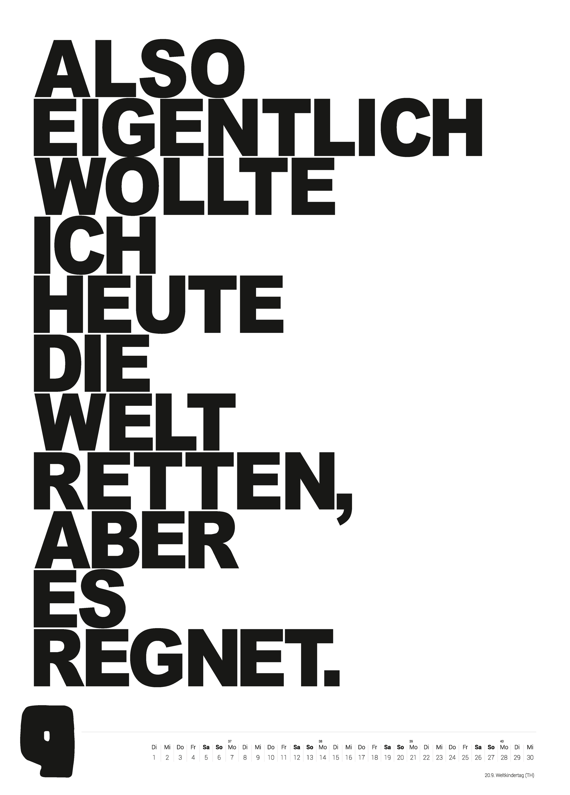 Großer Typokalender 2026 (50x70 cm)