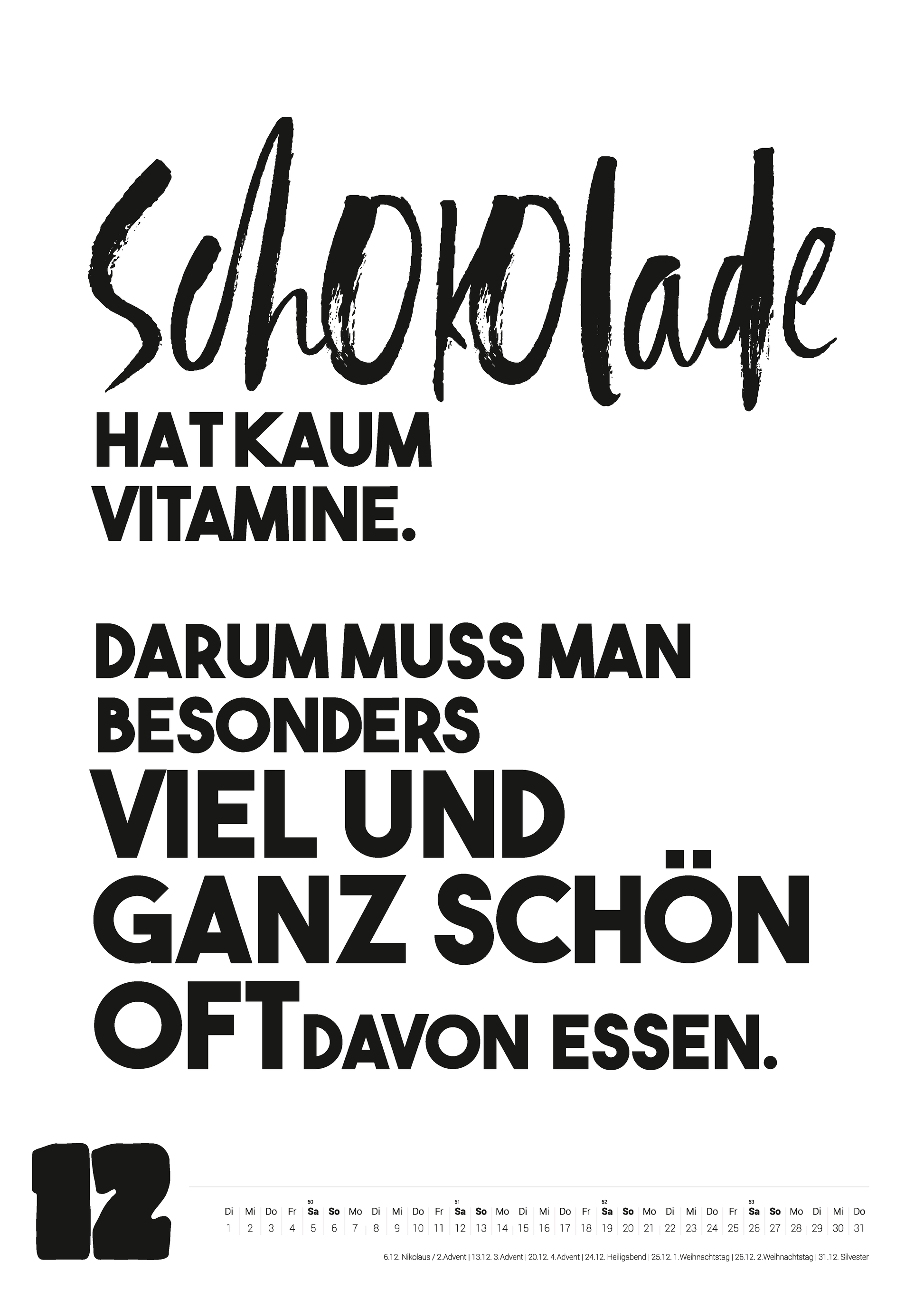 Großer Typokalender 2026 (50x70 cm)
