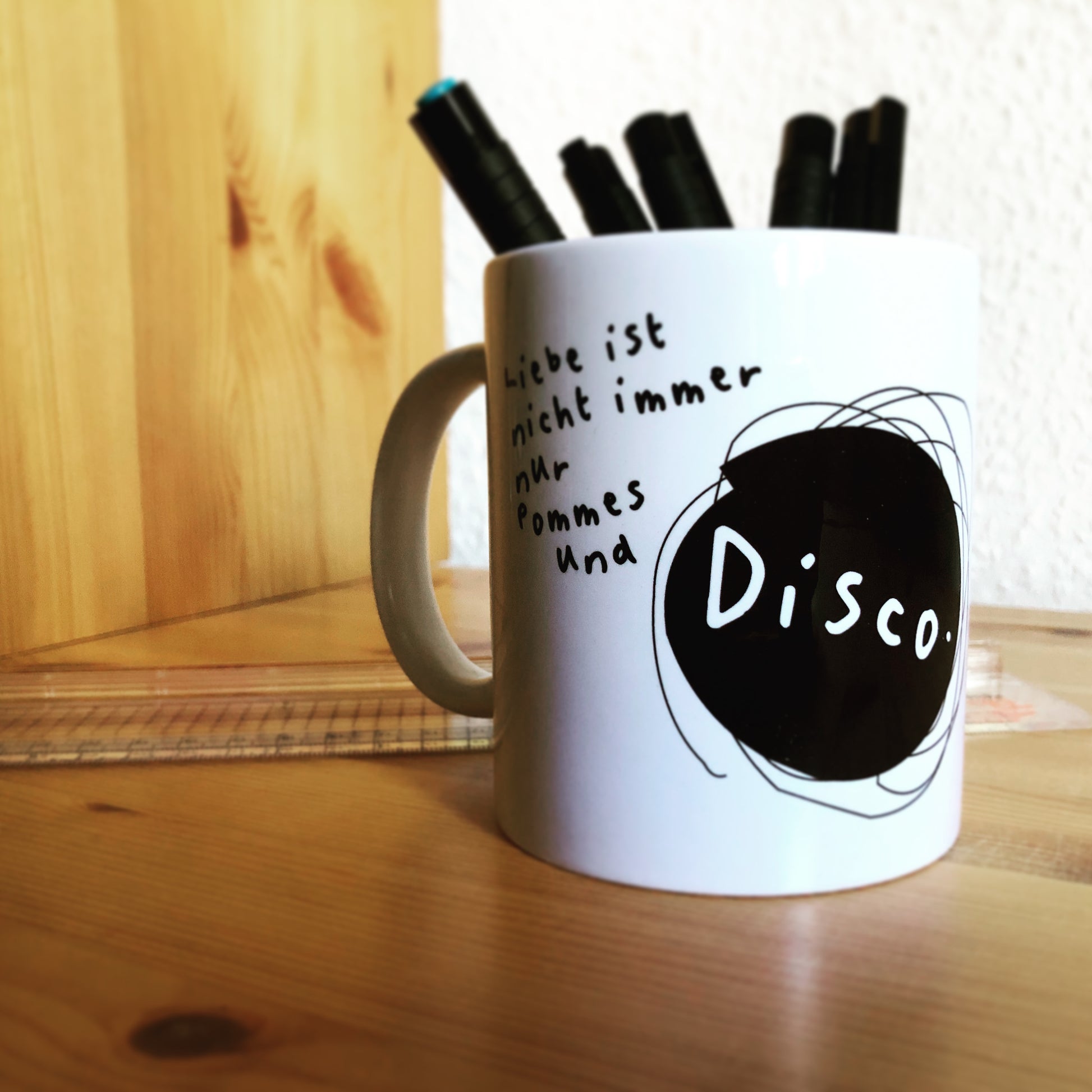 Tasse mit Spruch Pommes