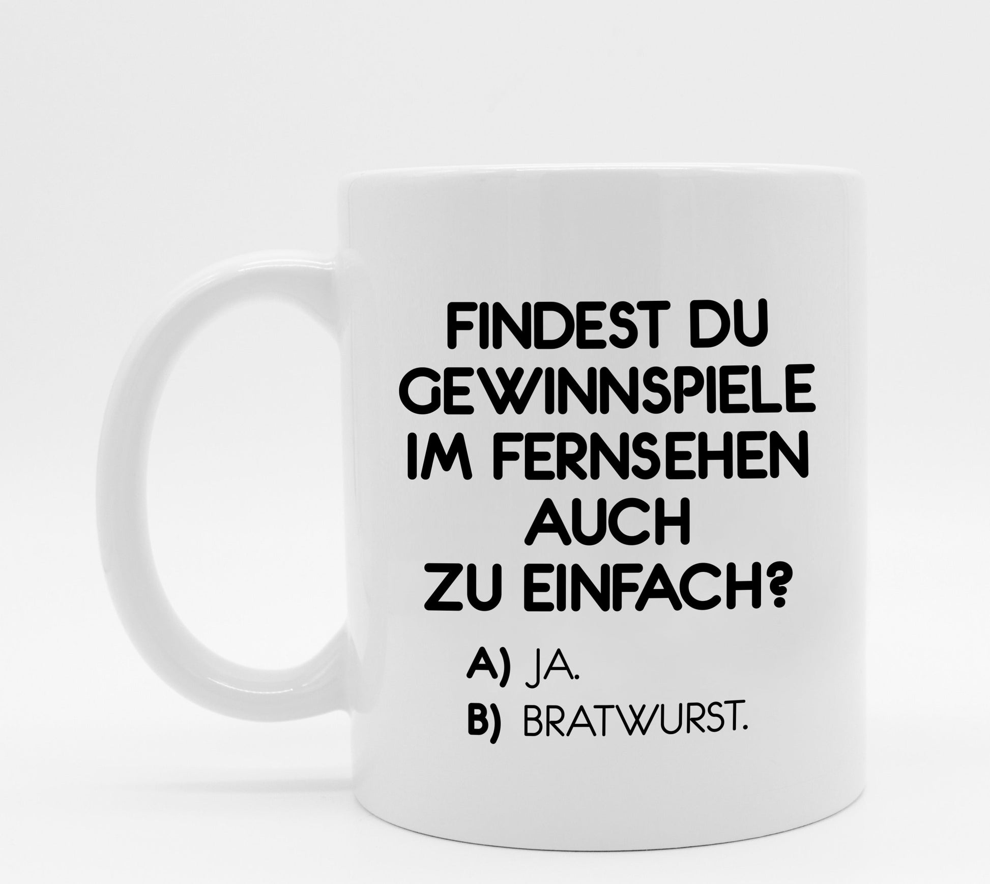 Tasse mit Spruch Bratwurst