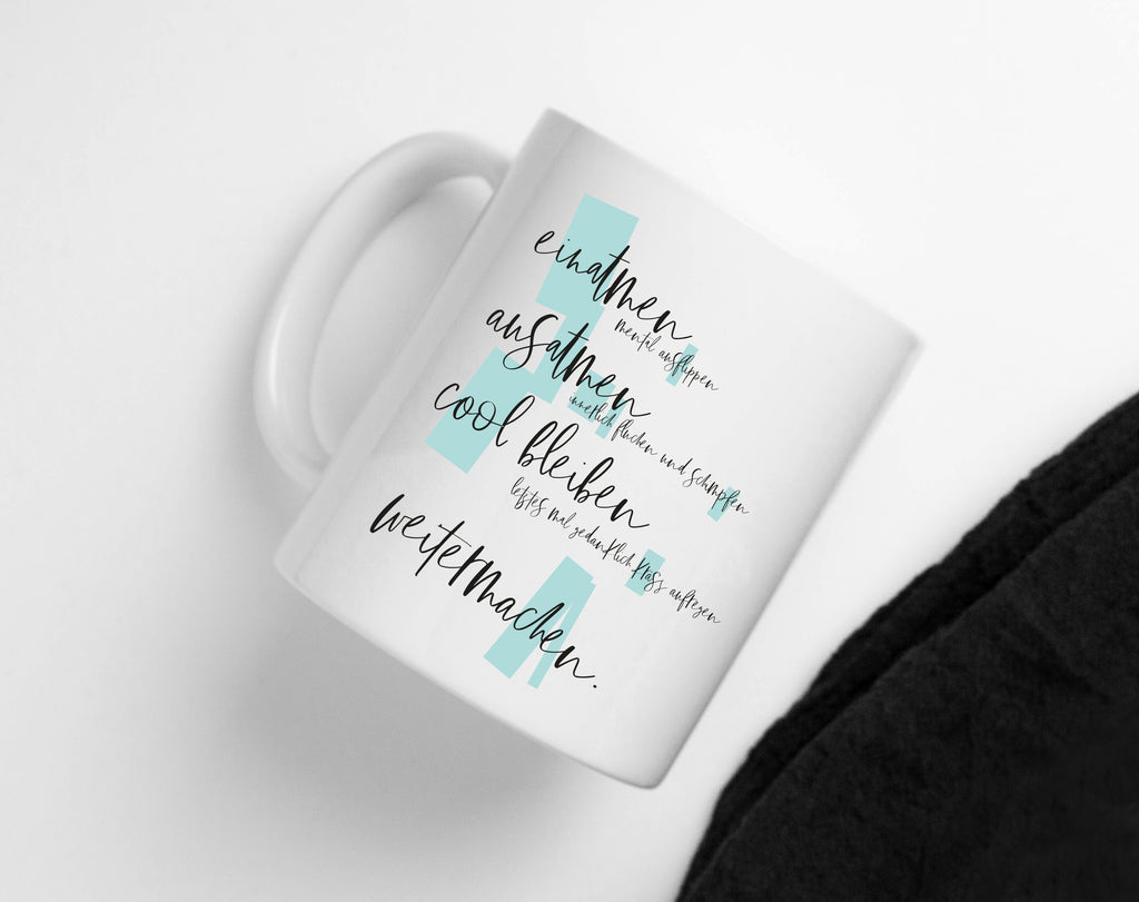 Tasse mit Spruch Cool bleiben