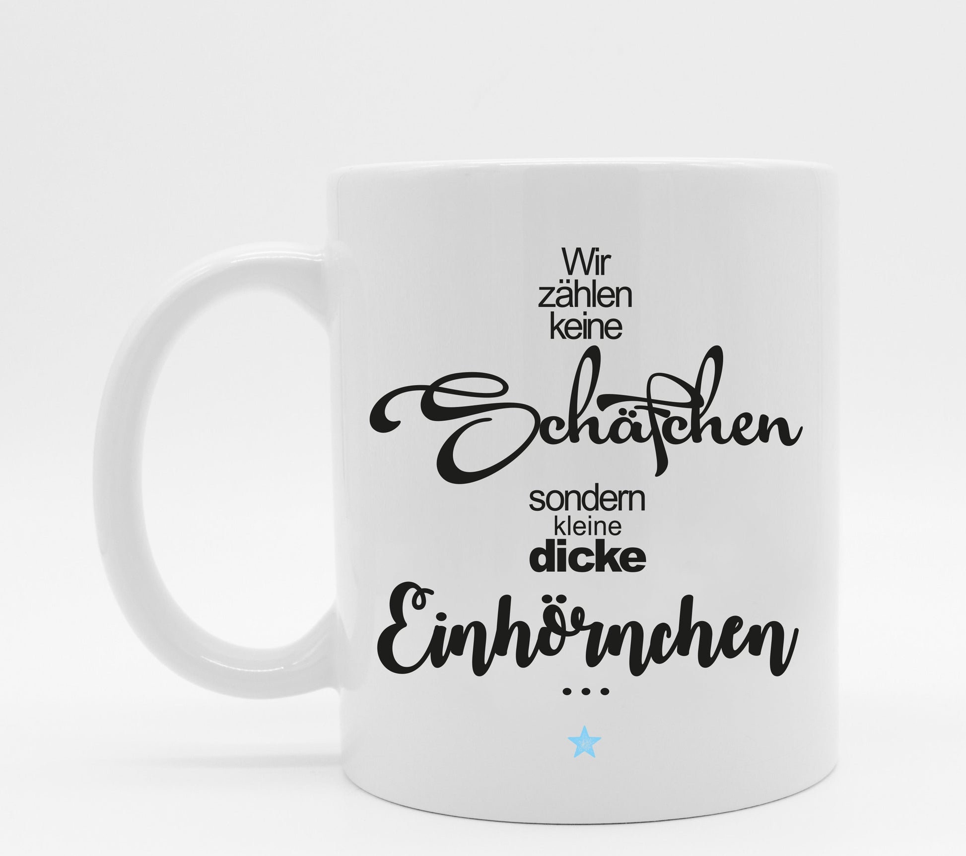 Einhorntasse mit Spruch Einhörnchen