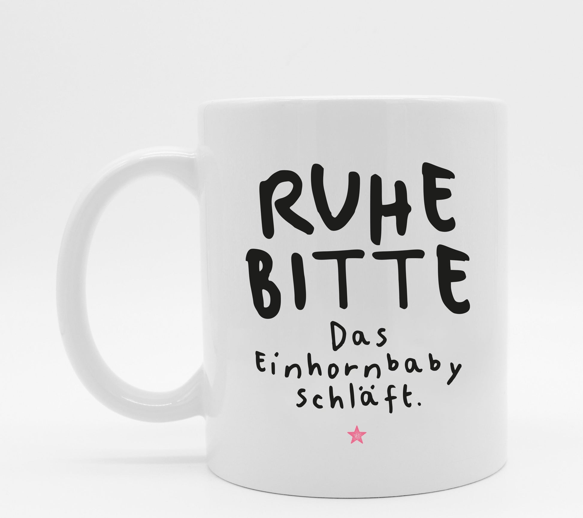 Einhorntasse mit Spruch Einhornbaby schläft