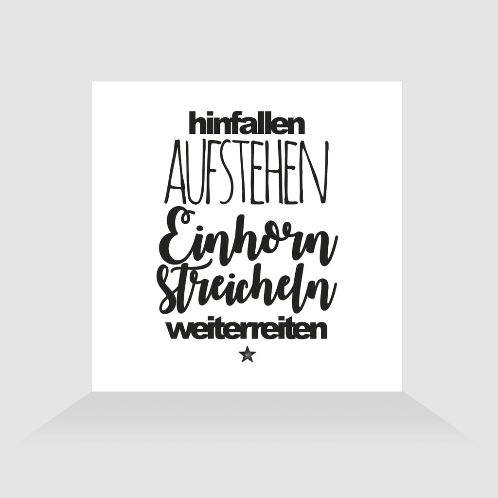 Kühlschrankmagnet Einhorn streicheln