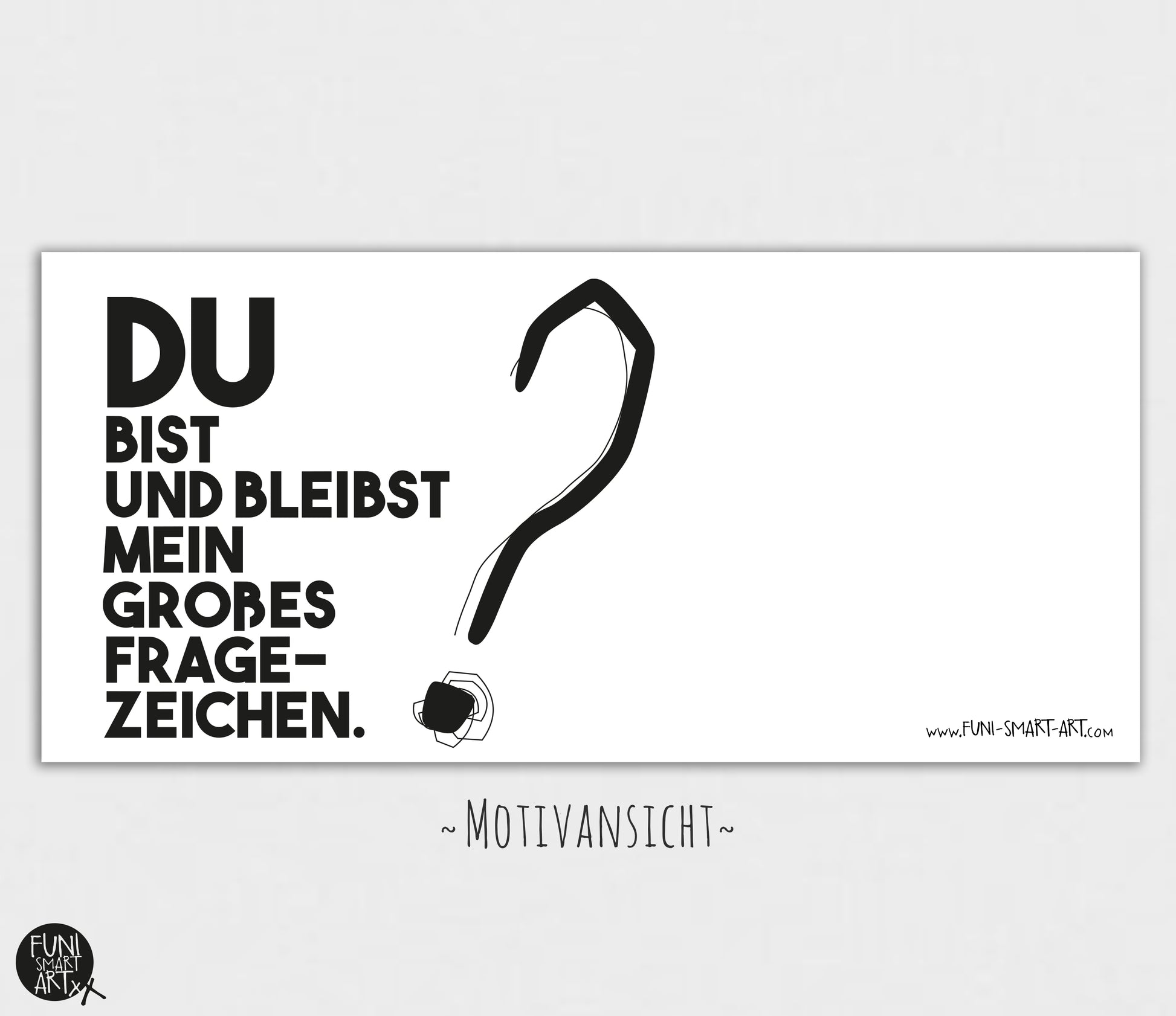 Tasse mit Spruch Fragezeichen