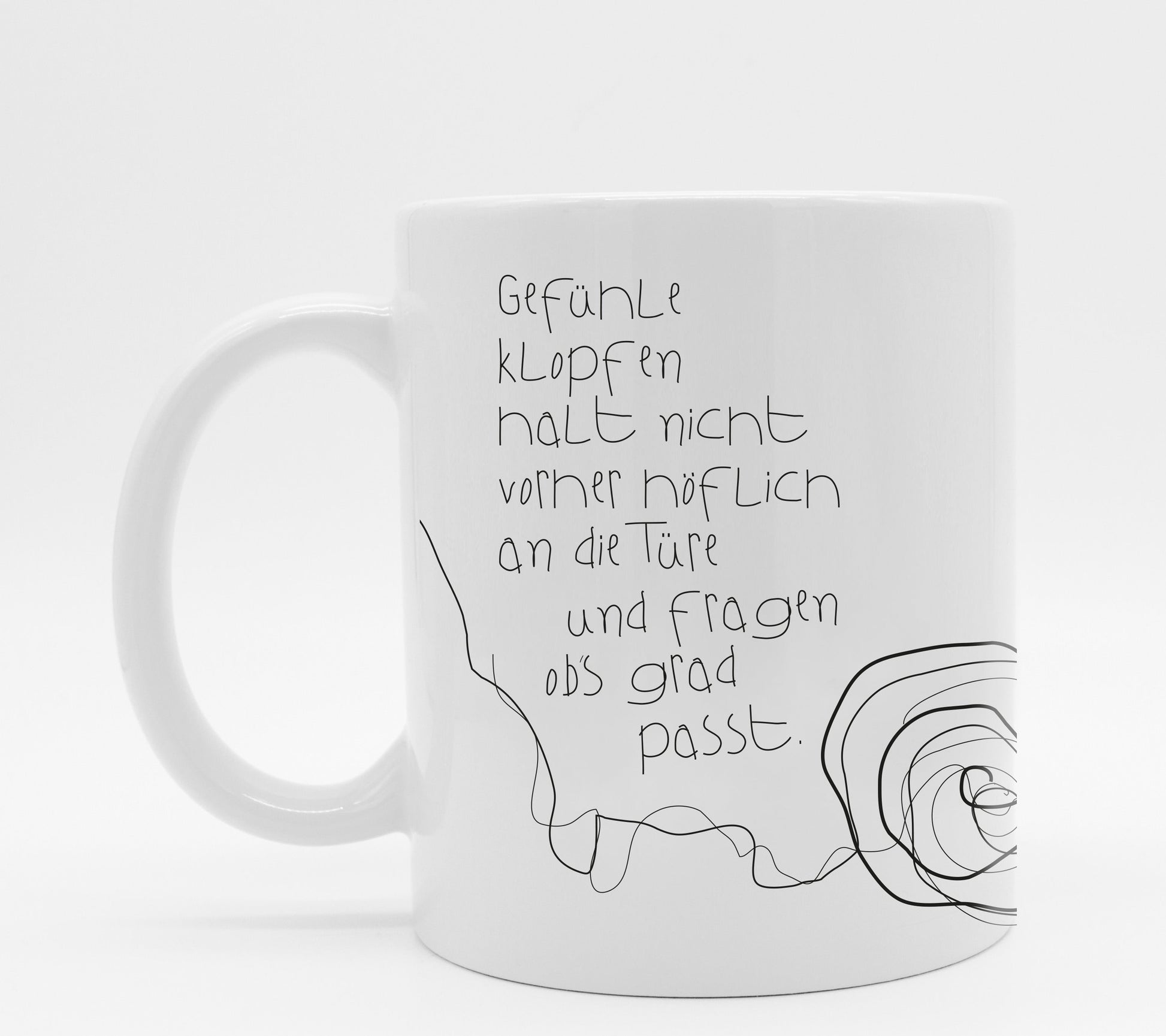 Tasse mit Spruch Gefühle
