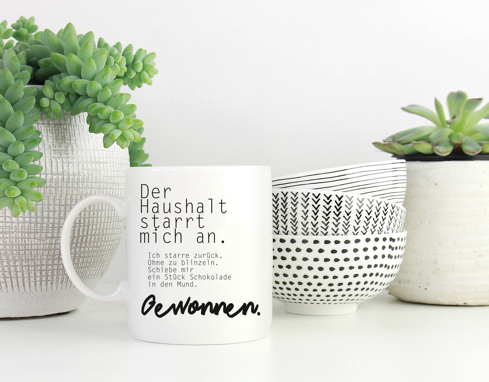 Tasse mit Spruch Gewonnen