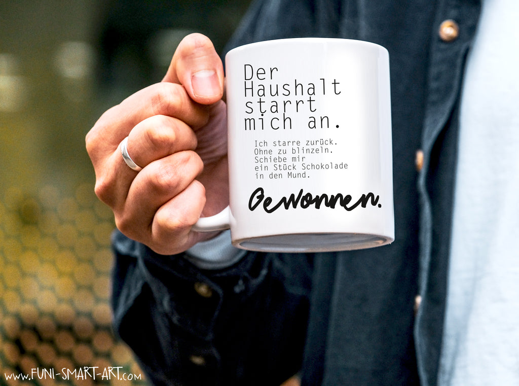 Tasse mit Spruch Gewonnen