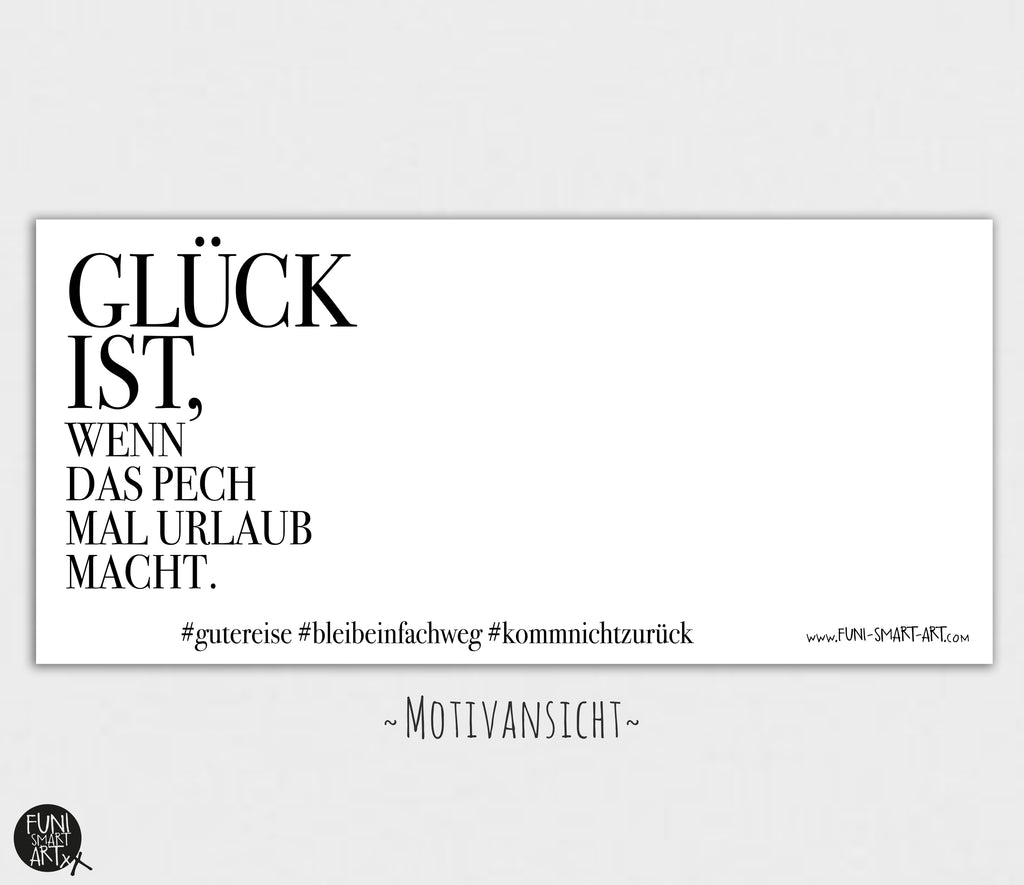 Tasse mit Spruch Glück ist