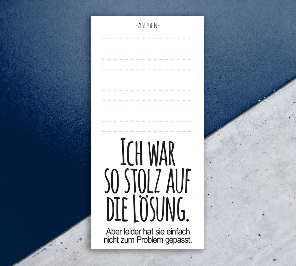 Notizblock Lösung