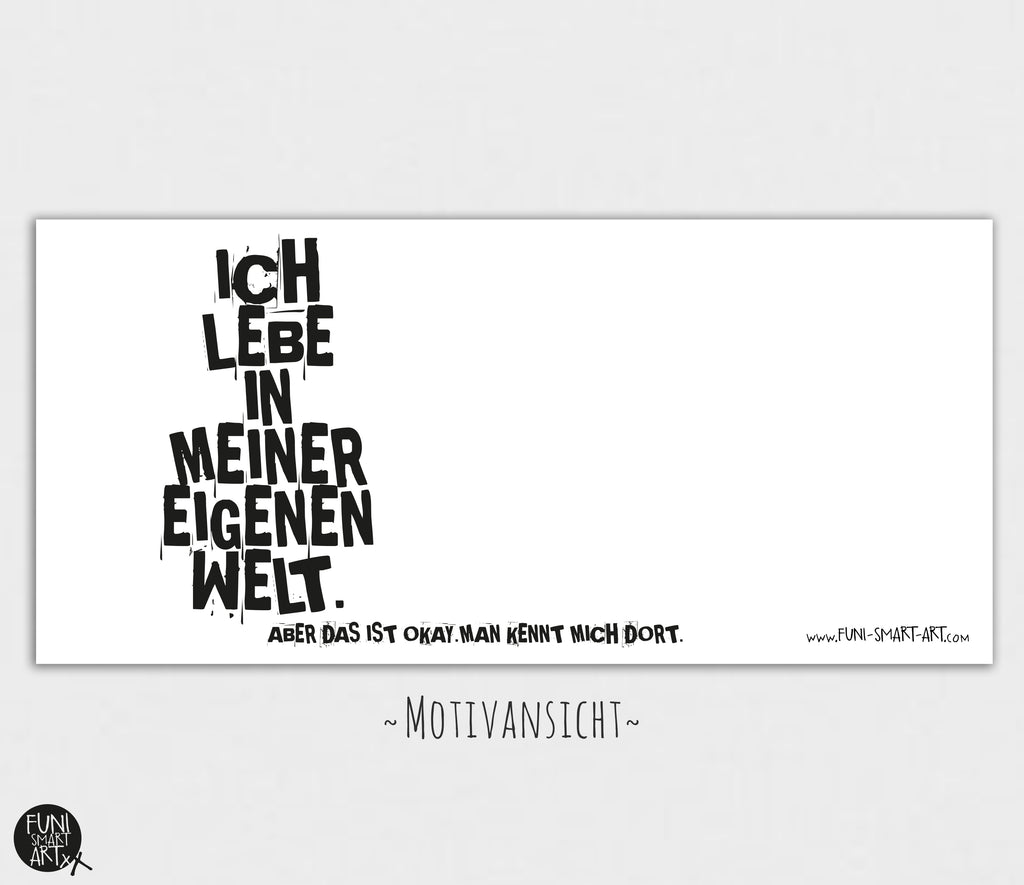 Tasse mit Spruch Meine Welt