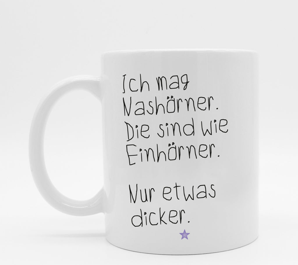 Einhorntasse mit Spruch Nashorn
