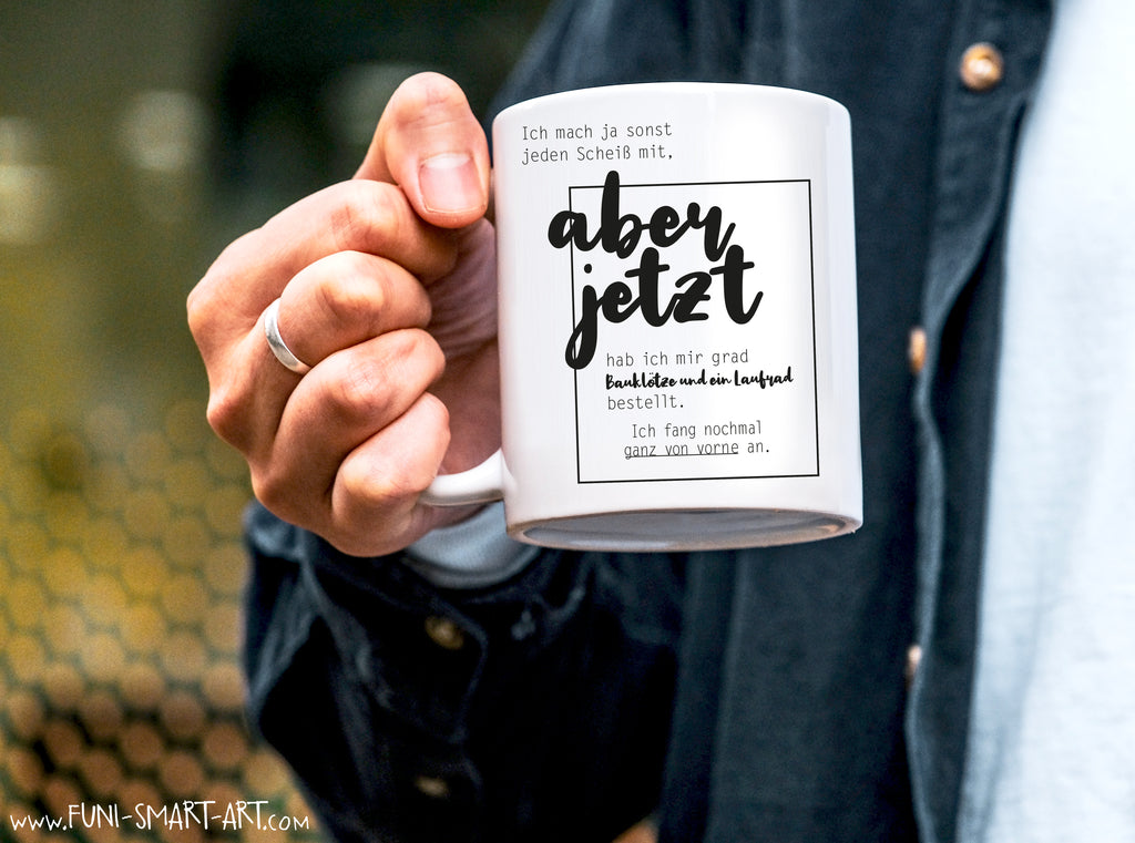 Tasse mit Spruch Neuanfang