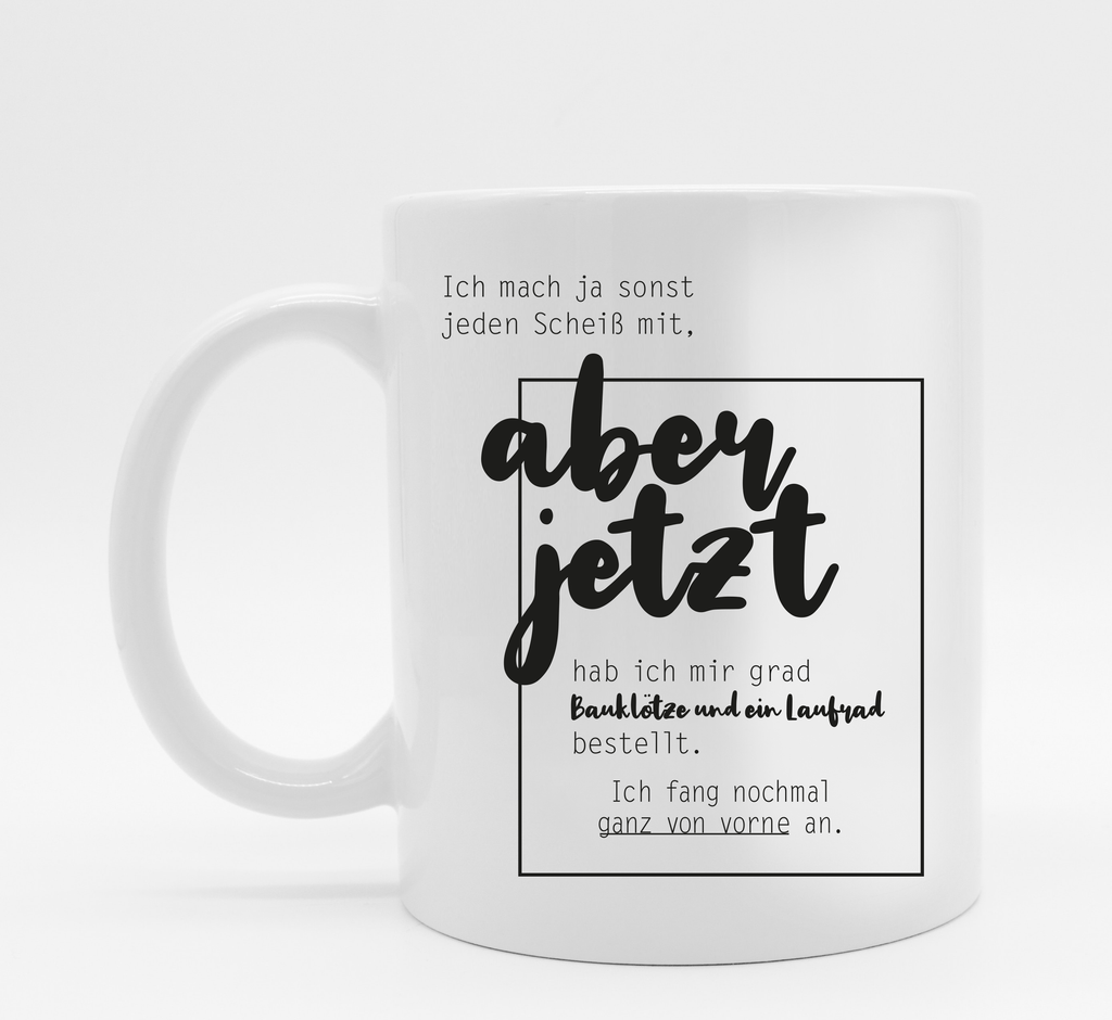 Tasse mit Spruch Neuanfang