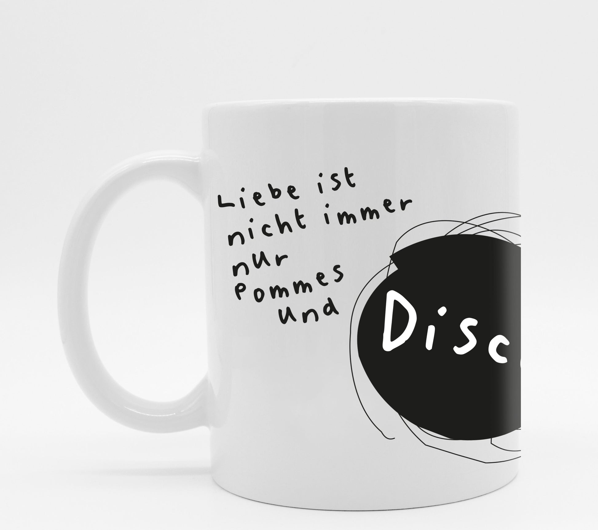 Tasse mit Spruch Pommes