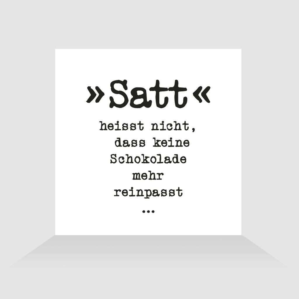 Kühlschrankmagnet Satt