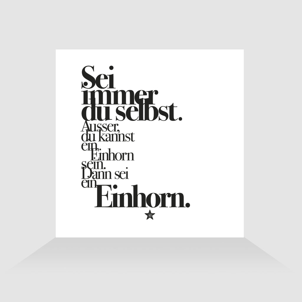 Kühlschrankmagnet Sei das Einhorn