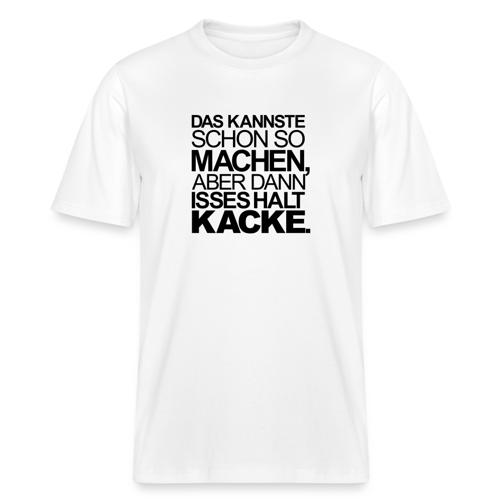 T-Shirt mit Spruchmotiv Suboptimal | Relaxed Fit Unisex - Weiß