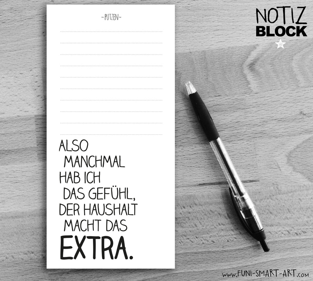 Notizblock Extra