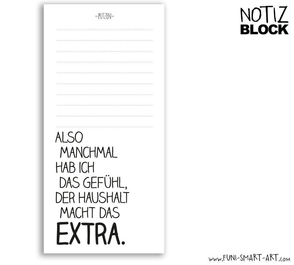 Notizblock Extra