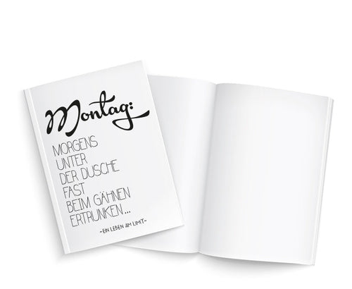 Buch | 100 Blanko Seiten | Cover Gähnen