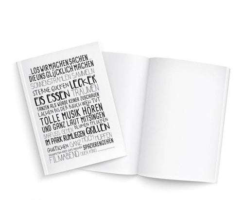 Buch | 100 Blanko Seiten | Cover Glücksrezept (DIN A5)