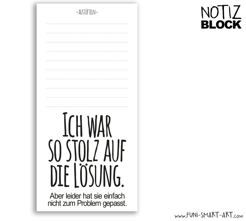 Notizblock Lösung