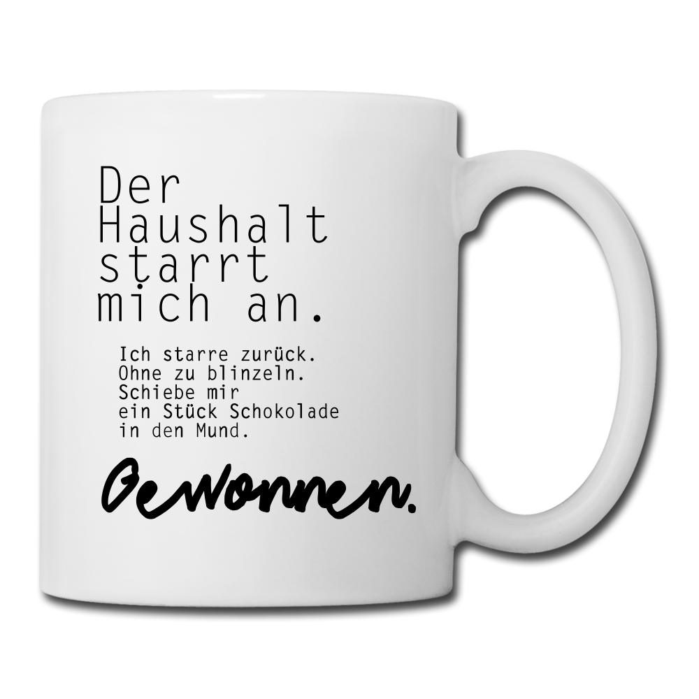 Spruchtasse Gewonnen - Weiß