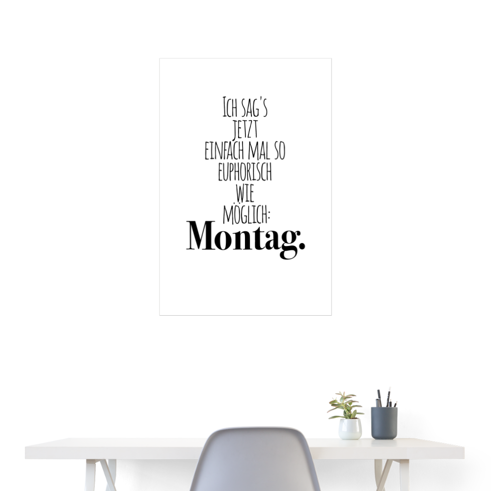 Kunstdruck Montag | 60x90 cm - Weiß