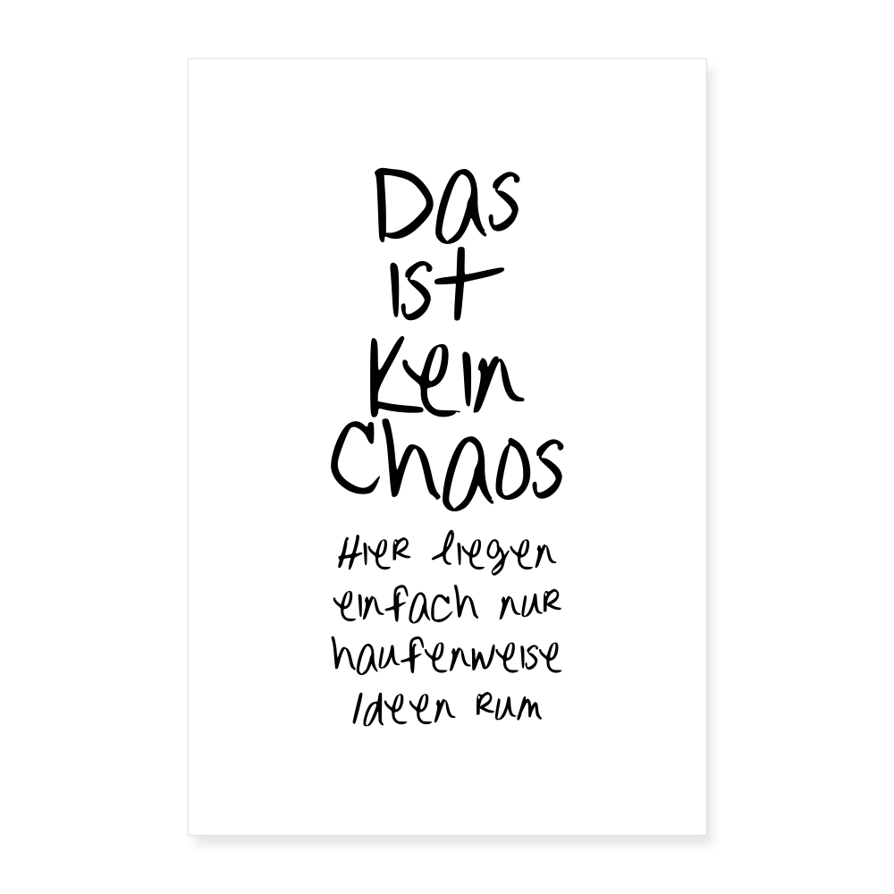 Kunstdruck Chaos | 60x90 cm - Weiß