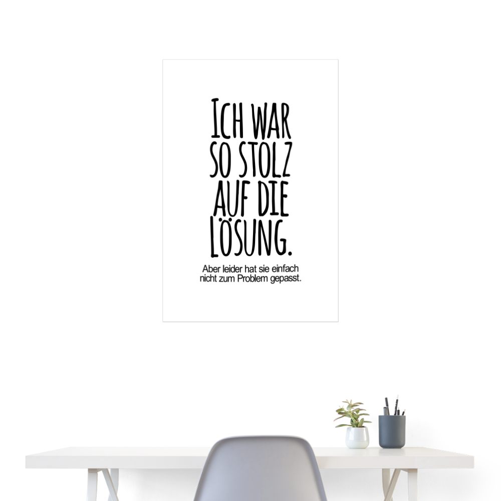 Kunstdruck Lösung | 60x90 cm - Weiß