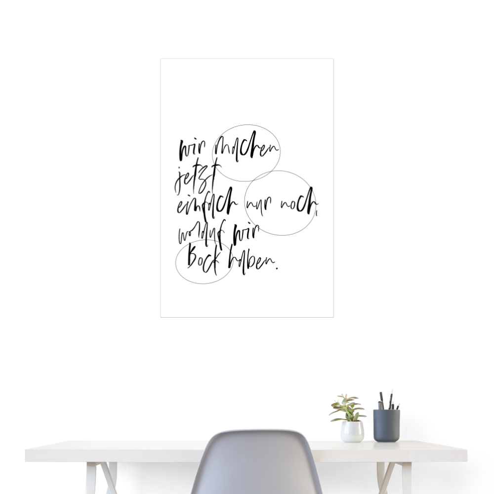 Kunstdruck Bock | 60x90 cm - Weiß