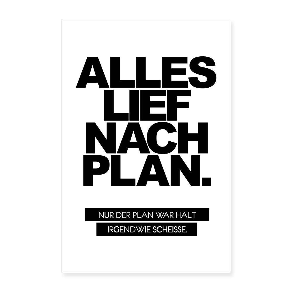 Kunstdruck Plan | 60x90 cm - Weiß