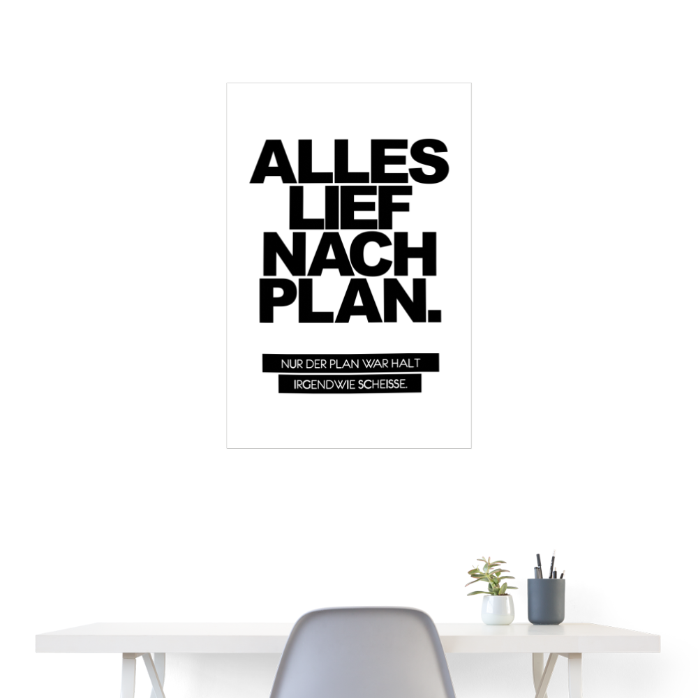 Kunstdruck Plan | 60x90 cm - Weiß