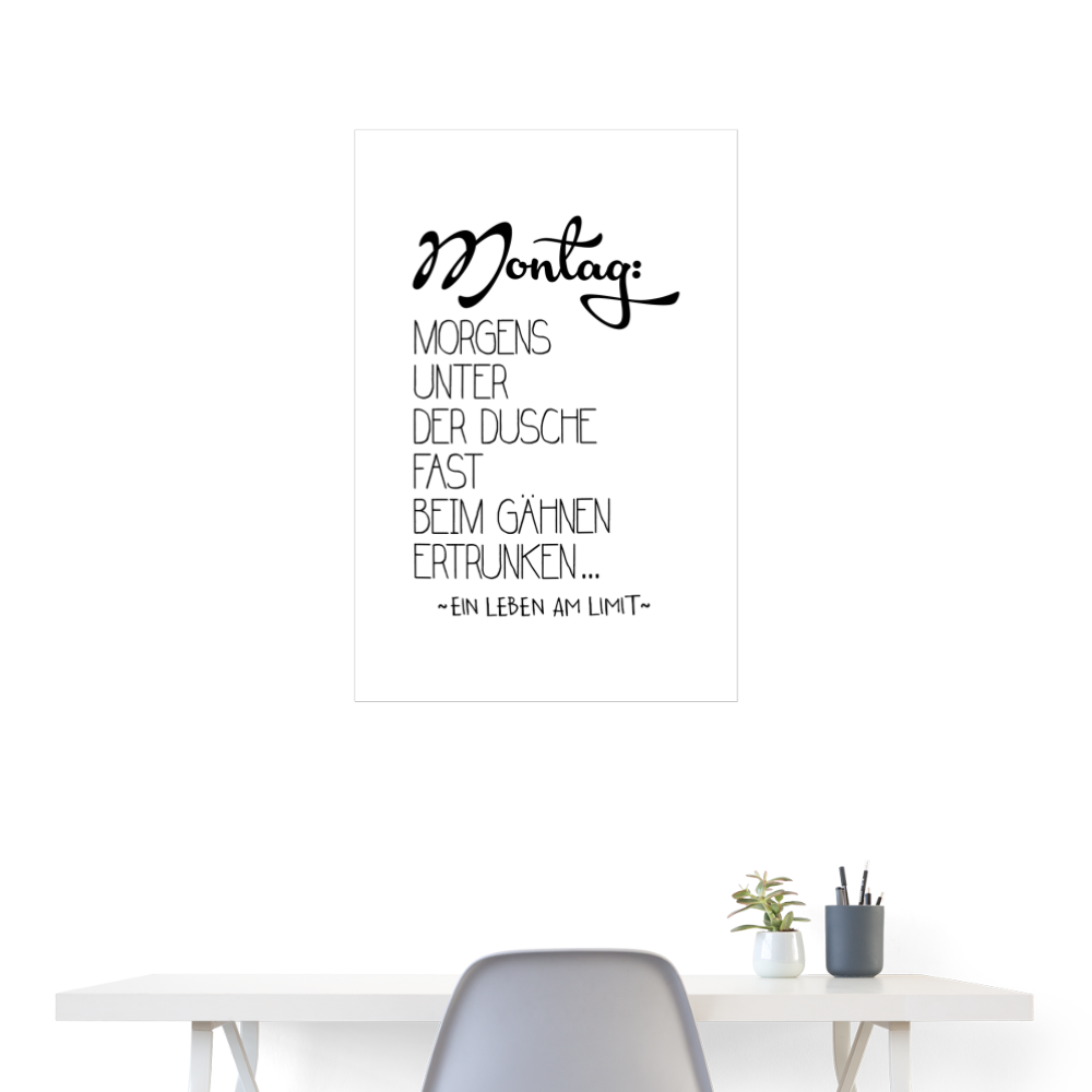 Kunstdruck Gähnen | 60x90 cm - Weiß