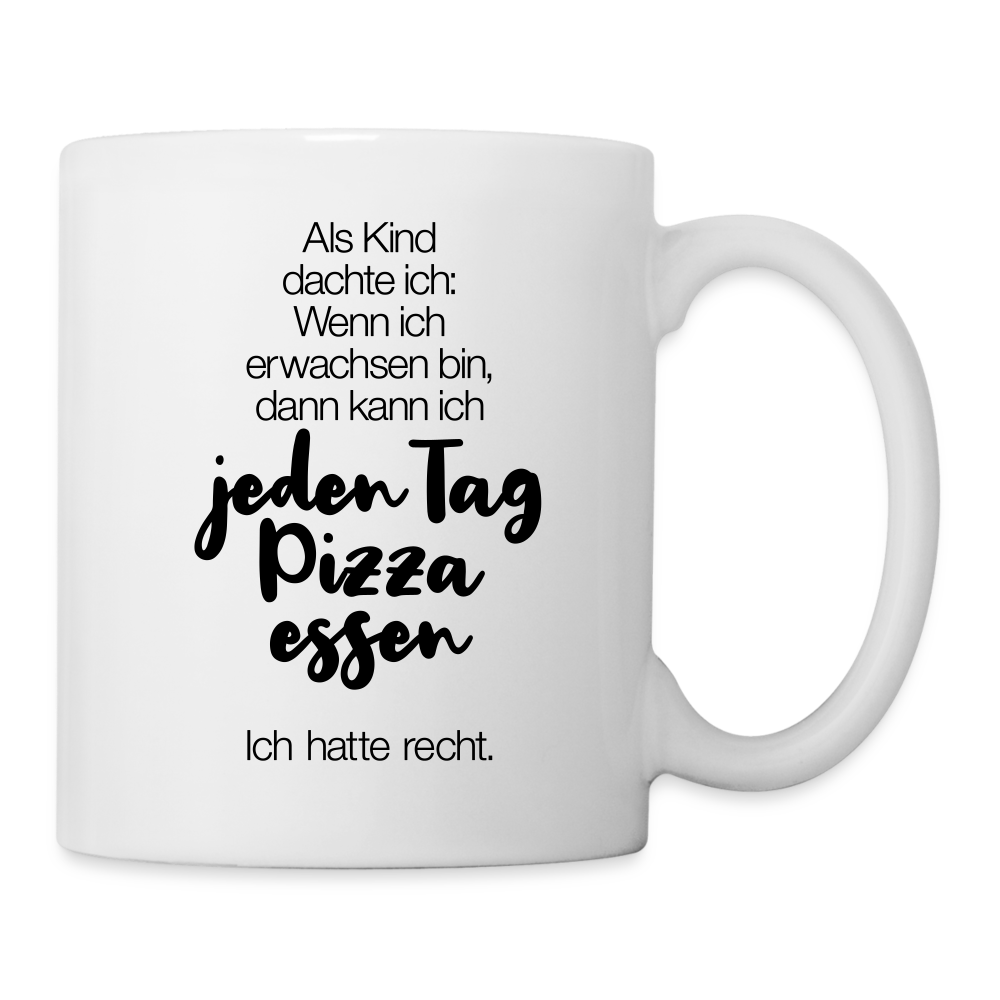 Tasse Pizza - Weiß