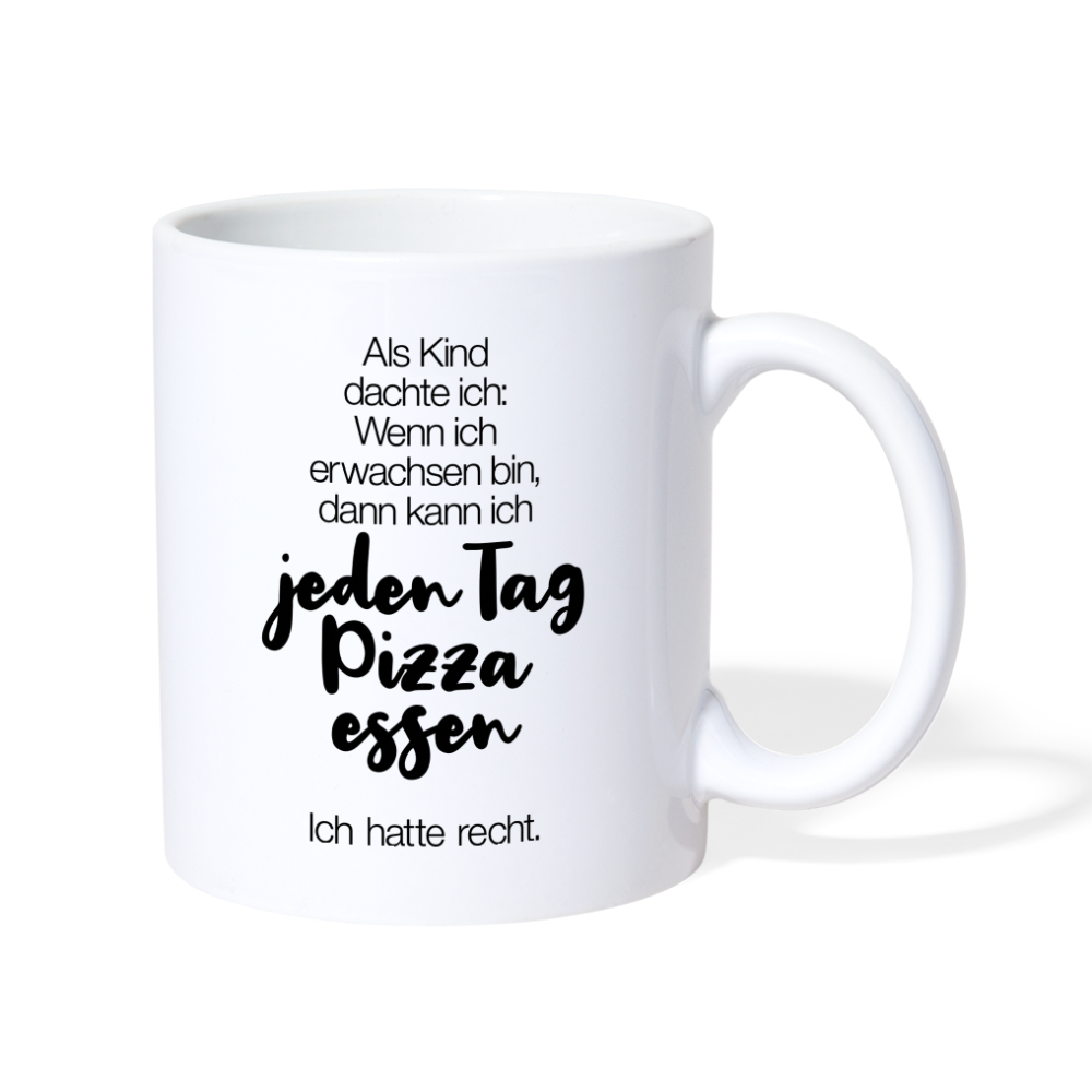 Tasse Pizza - Weiß